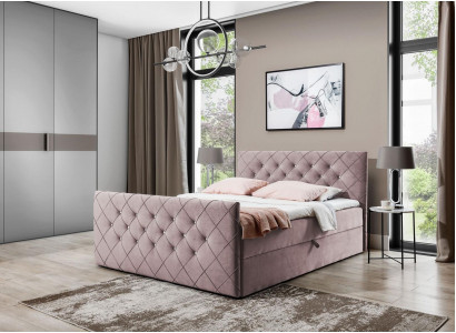 Łóżko skrzyniowe Chesterfield Sypialnia Design Double Hotel Łóżko Podstawa łóżka Nowość
